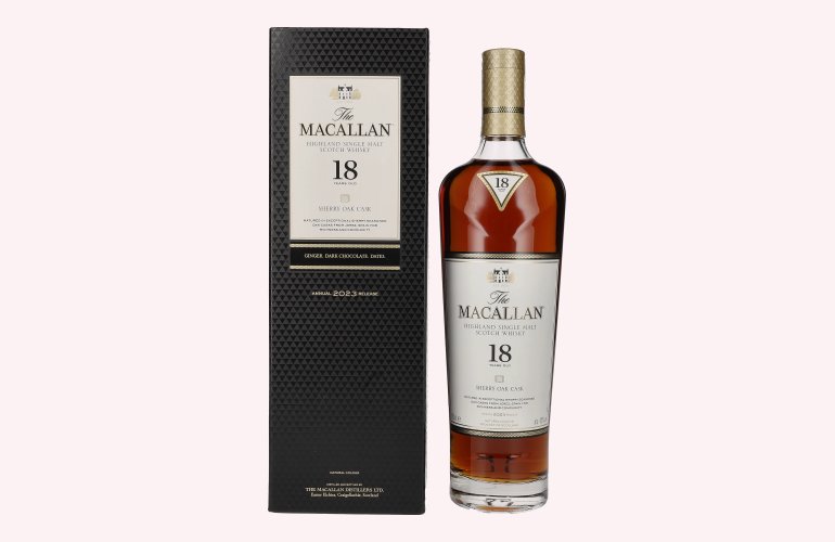 The Macallan 18 Years Old SHERRY OAK CASK 2023 43% Vol. 0,7l in geschenkverpakking