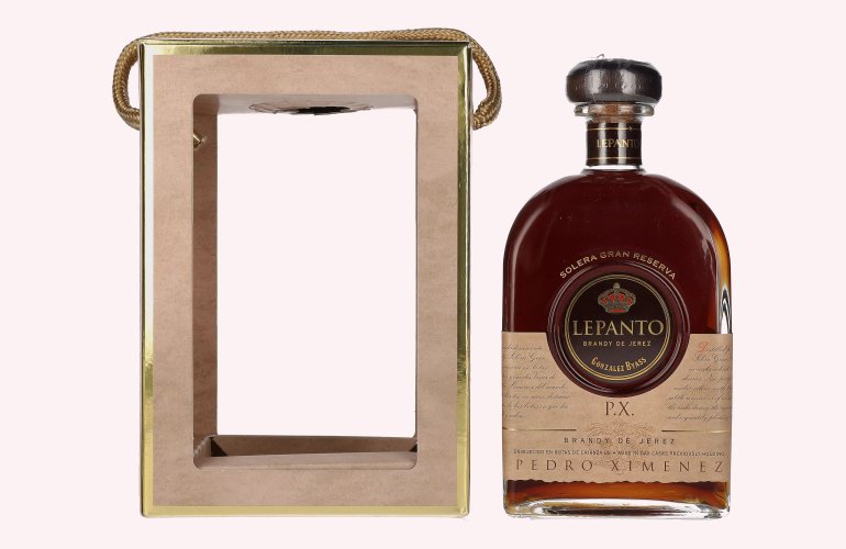 Lepanto P.X. Solera Gran Reserva Brandy de Jerez 36% Vol. 0,7l in geschenkverpakking