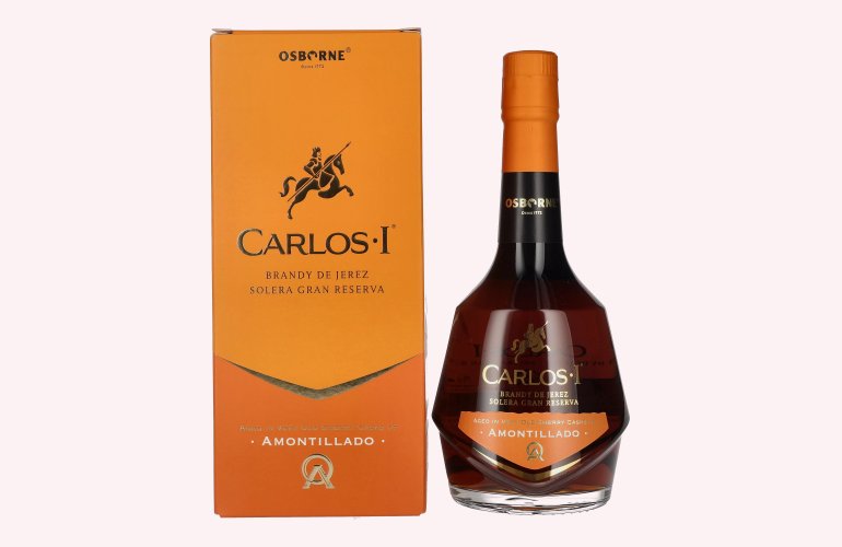 Carlos I Solera Gran Reserva AMONTILLADO Brandy de Jerez 40,3% Vol. 0,7l in geschenkverpakking