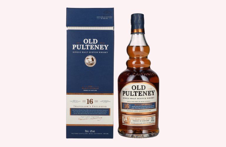 Old Pulteney 16 Years Old Single Malt TRAVELLER'S EXCLUSIVE 43% Vol. 0,7l in geschenkverpakking