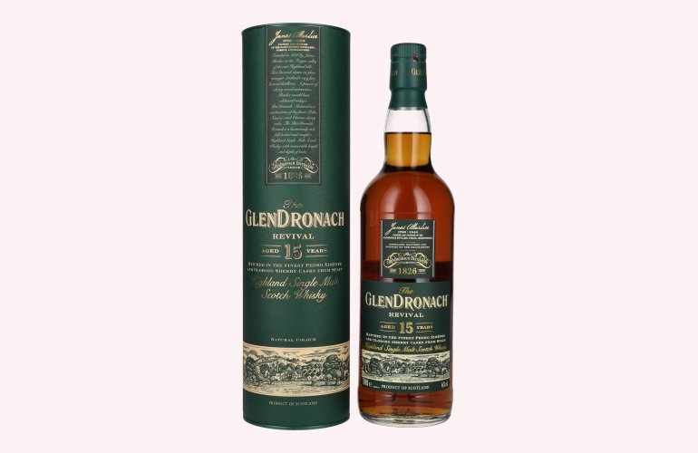 The GlenDronach 15 Years Old REVIVAL Highland Single Malt 46% Vol. 0,7l en boîte cadeau