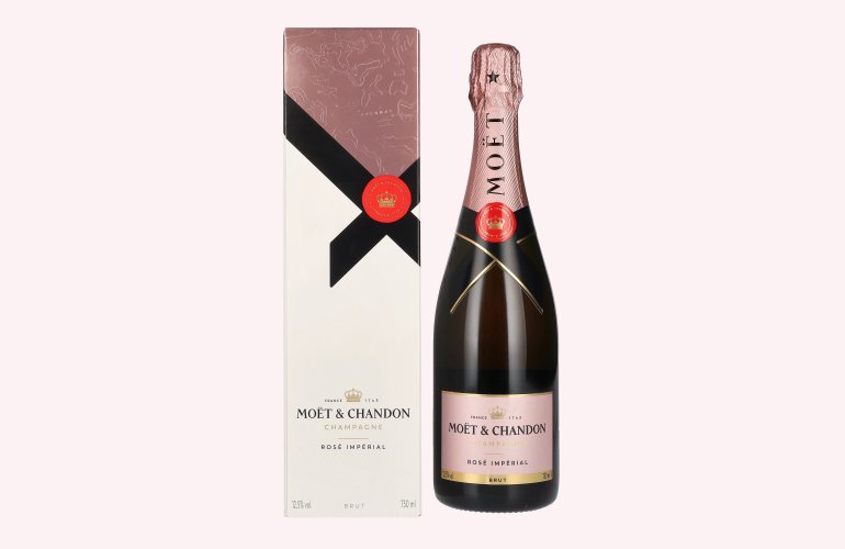 Moët & Chandon Champagne ROSÉ IMPÉRIAL Brut 12,5% Vol. 0,75l en boîte cadeau