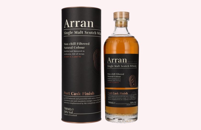 Arran Single Malt PORT CASK FINISH Single Malt Scotch Whisky 50% Vol. 0,7l in geschenkverpakking