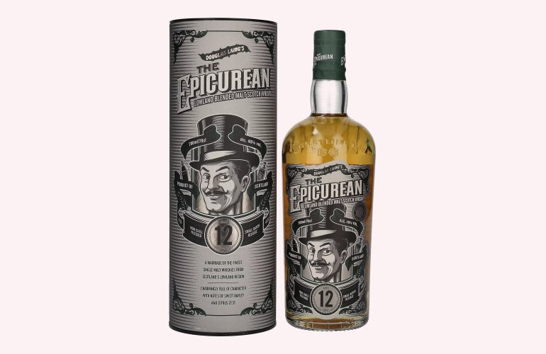 Douglas Laing THE EPICUREAN 12 Years Old Lowland Blended Malt 46% Vol. 0,7l in geschenkverpakking