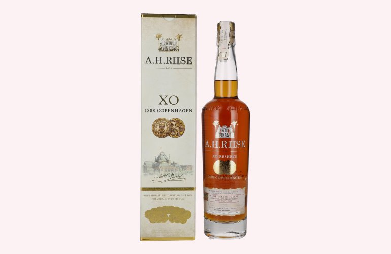 A.H. Riise 1888 COPENHAGEN XO Superior Spirit Drink 40% Vol. 0,7l in geschenkverpakking