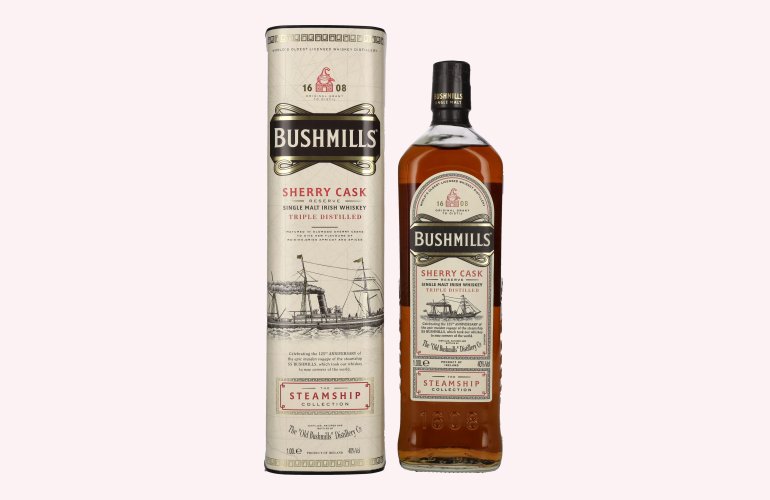 Bushmills SHERRY CASK Reserve The Steamship Collection 40% Vol. 1l en boîte cadeau