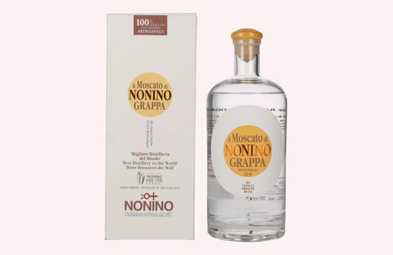 Nonino Grappa Monovitigno il Moscato 41% Vol. 0,7l in geschenkverpakking