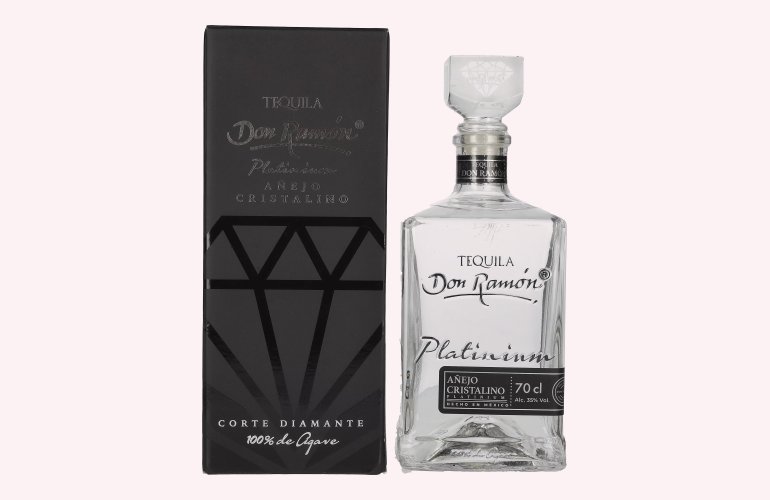 Don Ramón Platinum Añejo Cristalino 100% Agave 35% Vol. 0,7l en boîte cadeau