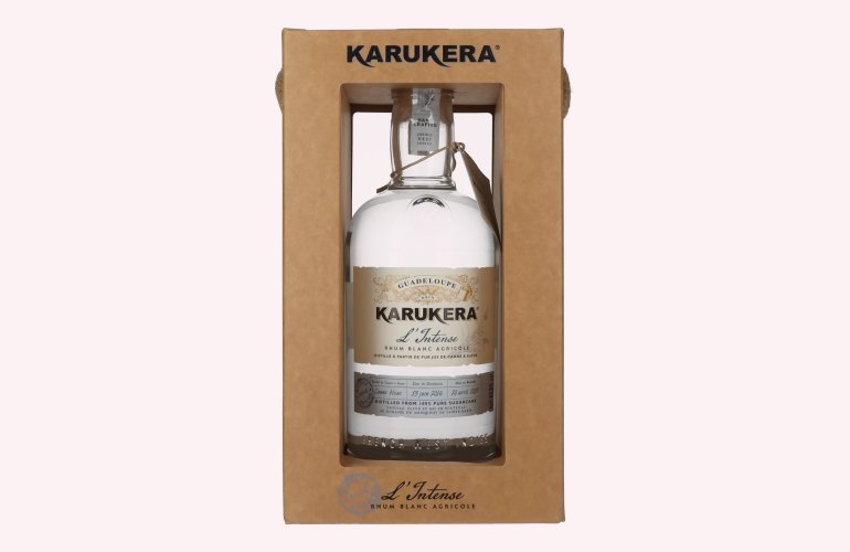 Karukera L'Intense Rhum Blanc Agricole 63,8% Vol. 0,7l in geschenkverpakking