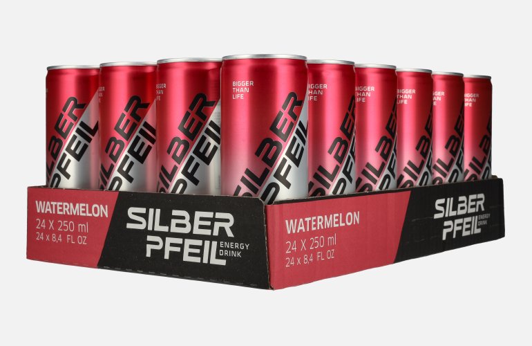 SILBERPFEIL Energy Drink WATERMELON 24x0,25l Dosen