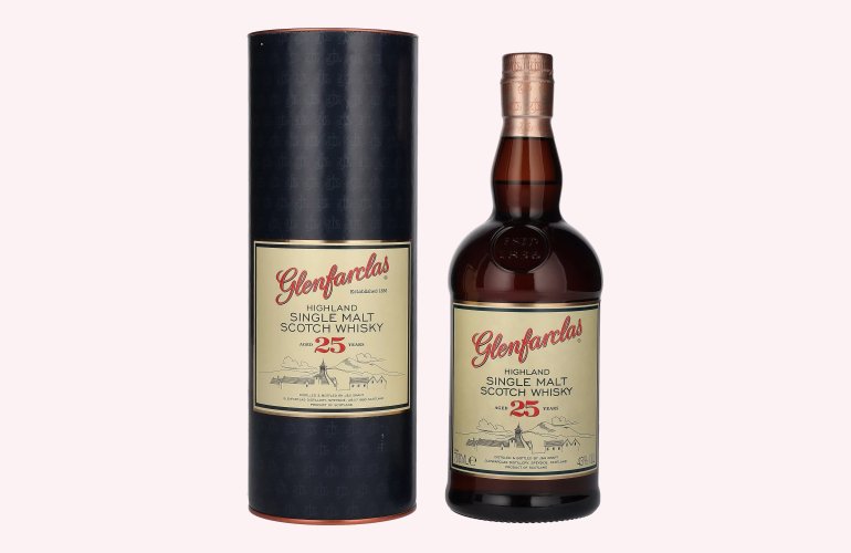 Glenfarclas 25 Years Old Highland Single Malt Scotch Whisky 43% Vol. 0,7l in geschenkverpakking