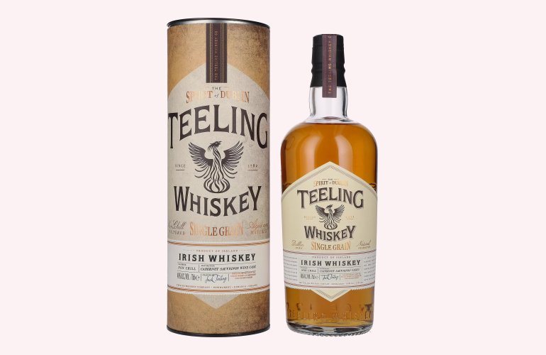 Teeling Whiskey SINGLE GRAIN Irish Whiskey Wine Cask bio 46% Vol. 0,7l en boîte cadeau