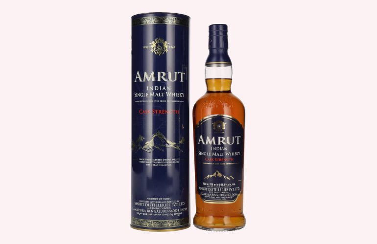 Amrut Indian Single Malt Whisky CASK STRENGTH 61,8% Vol. 0,7l in Tinbox