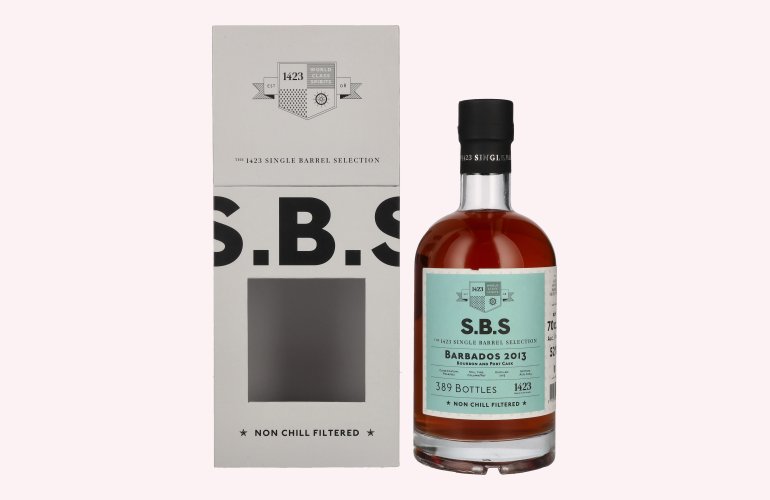 1423 S.B.S BARBADOS Bourbon and Port Cask 2013 52% Vol. 0,7l en boîte cadeau