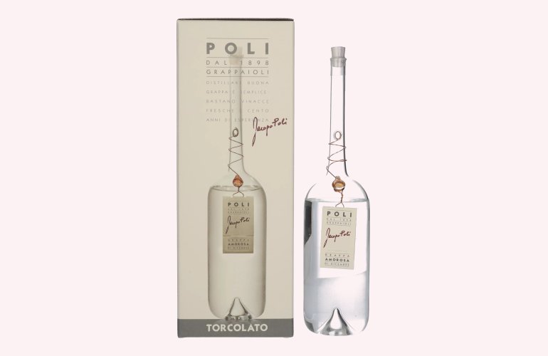 Poli Grappa Amorosa di Dicembre Torcolato 40% Vol. 0,5l in geschenkverpakking