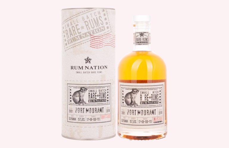 Rum Nation Rare Rum Port Mourant 2001/2019 57,6% Vol. 0,7l en boîte cadeau