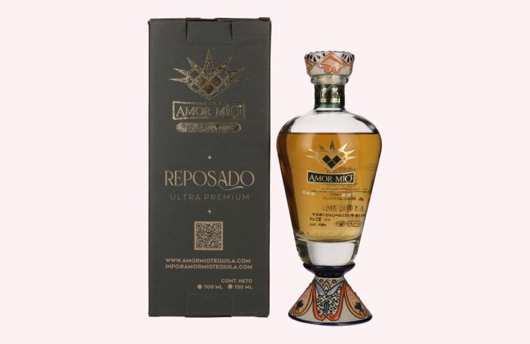 Amor Mío Tequila Reposado 100% Agave Azul 40% Vol. 0,7l en boîte cadeau