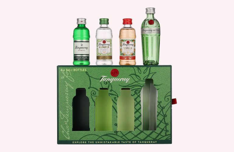 Tanqueray Gin Miniaturen Set 43,3% Vol. 4x0,05l en boîte cadeau