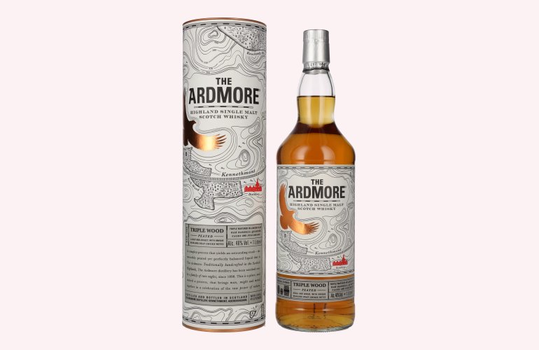 The Ardmore TRIPLE WOOD Peated Highland Single Malt 46% Vol. 1l en boîte cadeau