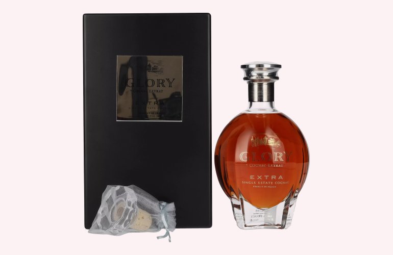 Cognac Leyrat EXTRA Glory Single Estate Cognac 45% Vol. 0,7l in Holzkiste