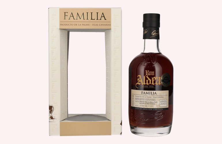 Ron Aldea FAMILIA Edición Limitada Añada 2005 43% Vol. 0,7l in geschenkverpakking