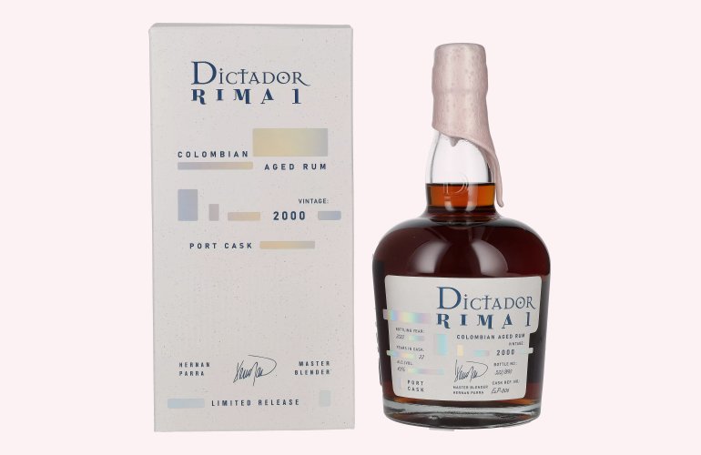 Dictador RIMA 1 22 Years Old PORT CASK Vintage 2000 43% Vol. 0,7l in geschenkverpakking