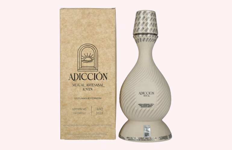 ADICCIŌN Tequila Mezcal Artesanal Joven 2023 40% Vol. 0,7l in Geschenkbox