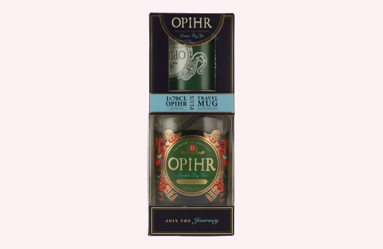 Opihr London Dry Gin ARABIAN EDITION 43% Vol. 0,7l en boîte cadeau avec Travel Mug