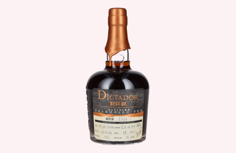 Dictador BEST OF 1978 ALTISIMO Colombian Rum Limited Release 45% Vol. 0,7l