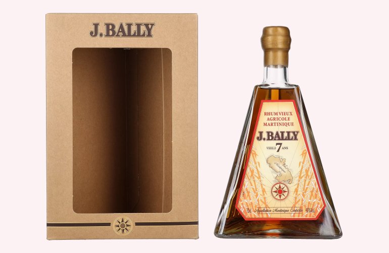 J. Bally Rhum Vieux Agricole Martinique 7 Ans D'Âge 45% Vol. 0,7l in geschenkverpakking