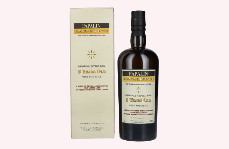 Papalin 5 Years Old Jamaica High Ester Rum 47% Vol. 0,7l in Giftbox