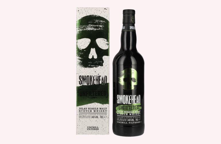 Smokehead UNFILTERED Islay Single Malt Scotch Whisky 46% Vol. 0,7l in geschenkverpakking