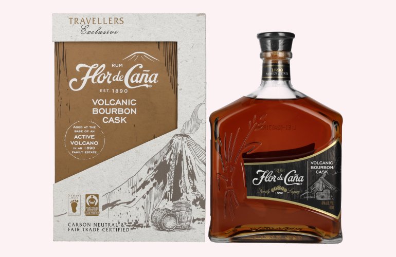 Flor de Caña Volcanic Bourbon Cask 40% Vol. 1l in Geschenkbox