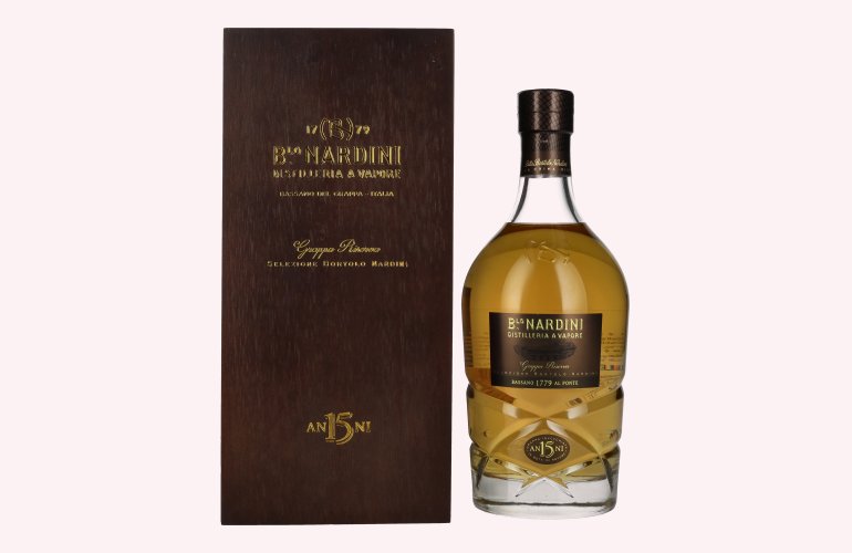 Nardini Grappa Riserva 15 ANNI 45% Vol. 0,7l in Holzkiste