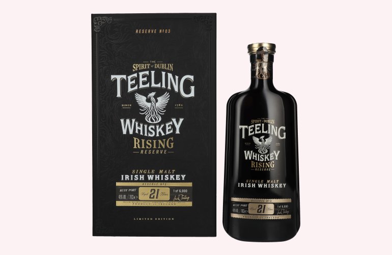 Teeling Whiskey 21 Years Old Single Malt RISING RESERVE No. 3 46% Vol. 0,7l en boîte cadeau