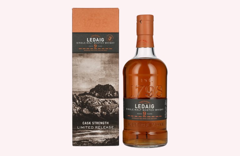 Ledaig 9 Years Old Bordeaux Red Wine Cask Strength Limited Release 56,8% Vol. 0,7l in Giftbox