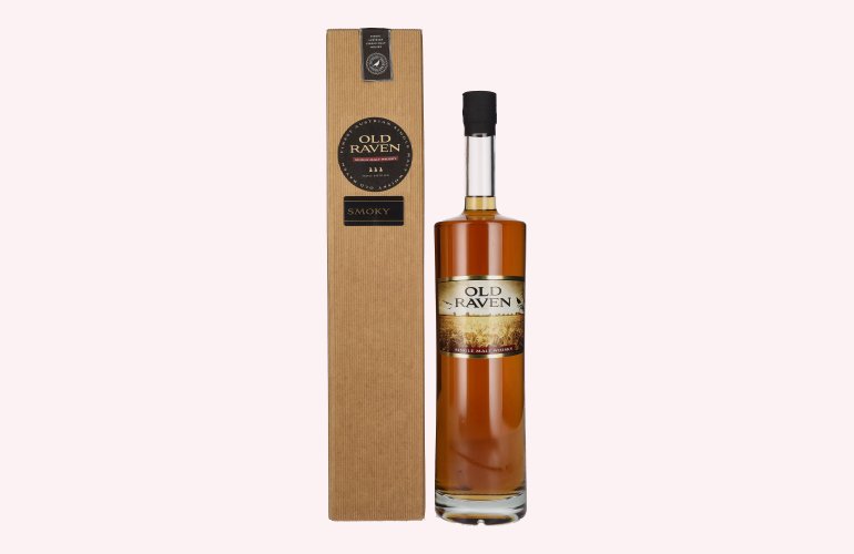 Old Raven Triple Distilled Single Malt Whisky SMOKY 41,2% Vol. 1,5l en boîte cadeau