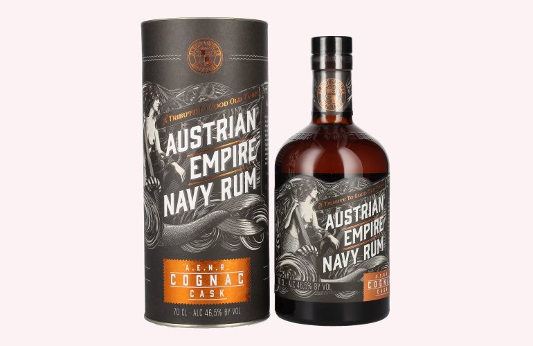 Austrian Empire Navy Rum COGNAC CASK 46,5% Vol. 0,7l in geschenkverpakking