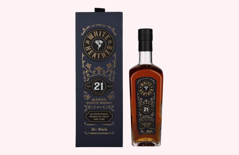 White Heather 21 Years Old Blended Scotch Whisky 48% Vol. 0,7l en boîte cadeau