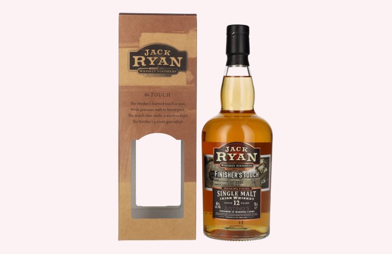 Jack Ryan 12 Years Old FINISHER'S TOUCH Single Malt Irish Whiskey Madeira Finish 46% Vol. 0,7l in geschenkverpakking