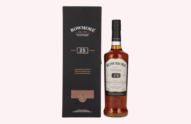 Bowmore 25 Years Old Islay Single Malt 43% Vol. 0,7l in geschenkverpakking