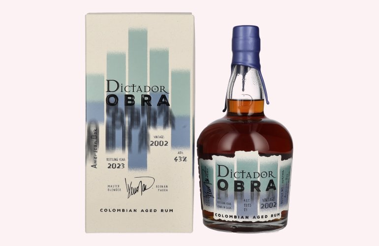 Dictador OBRA VINTAGE 21 Years Old AMERICAN OAK CASK Rum 2002 43% Vol. 0,7l in geschenkverpakking