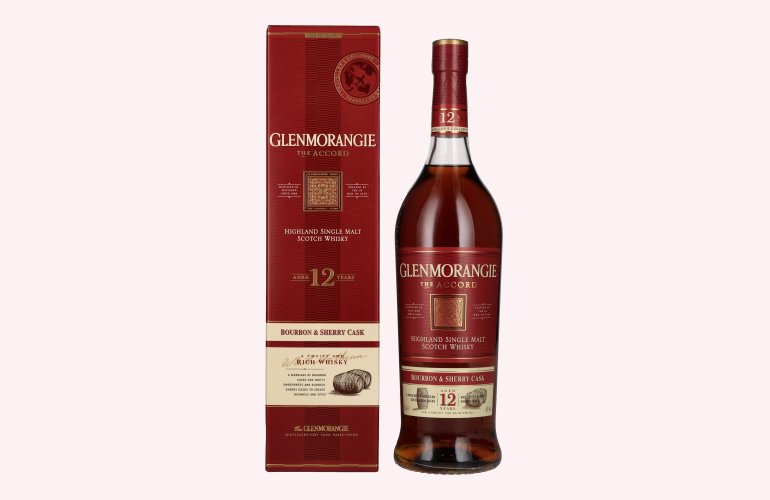 Glenmorangie The ACCORD 12 Years Old Bourbon & Sherry Cask 43% Vol. 1l en boîte cadeau