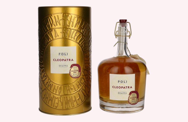 Poli Grappa Cleopatra Amarone Oro 40% Vol. 0,7l in Tinbox