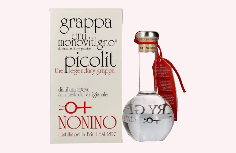 Nonino Grappa The Legendary Cru Monovitigno Picolit 50% Vol. 0,5l en boîte cadeau