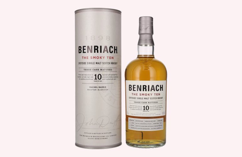 Benriach THE SMOKY TEN Three Cask Matured Speyside Single Malt 46% Vol. 0,7l in geschenkverpakking