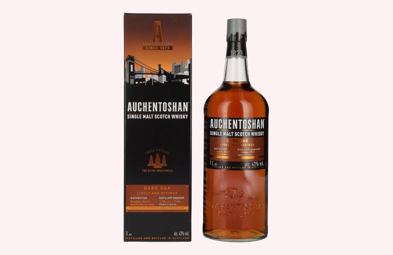 Auchentoshan DARK OAK Single Malt Scotch Whisky 43% Vol. 1l in geschenkverpakking