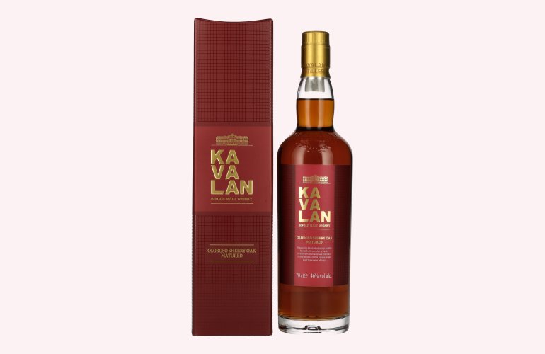 Kavalan OLOROSO SHERRY OAK Single Malt Whisky 46% Vol. 0,7l en boîte cadeau