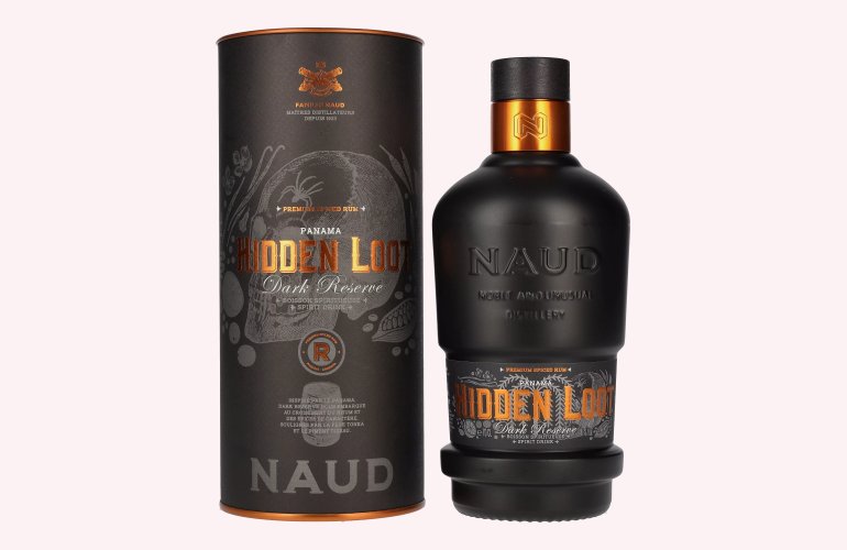 Naud HIDDEN LOOT Dark Reserve Spiced Rum 41% Vol. 0,7l en boîte cadeau