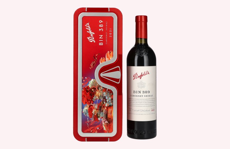 Penfolds BIN 389 Cabernet Shiraz 2021 14,5% Vol. 0,75l in geschenkverpakking